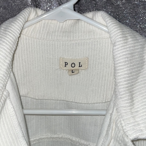 White Distressed Corduroy Jacket - Picture 4 of 5